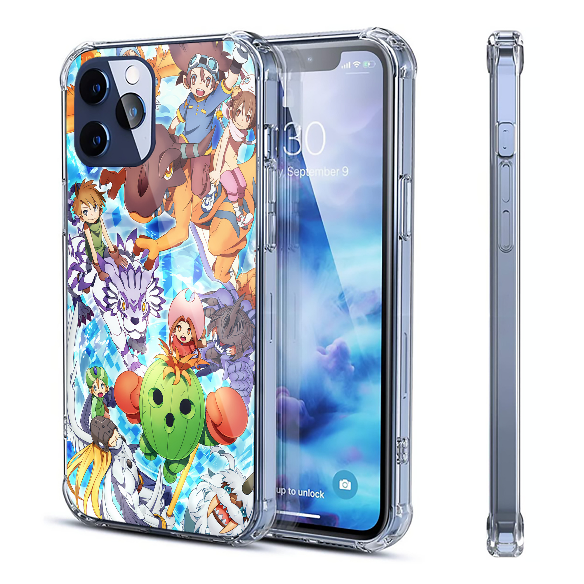（画像用） Digimon デジタルモンスター/デジモン 【iPhone 12シリーズ対応】透明スマホケース（クリアソフトケース）